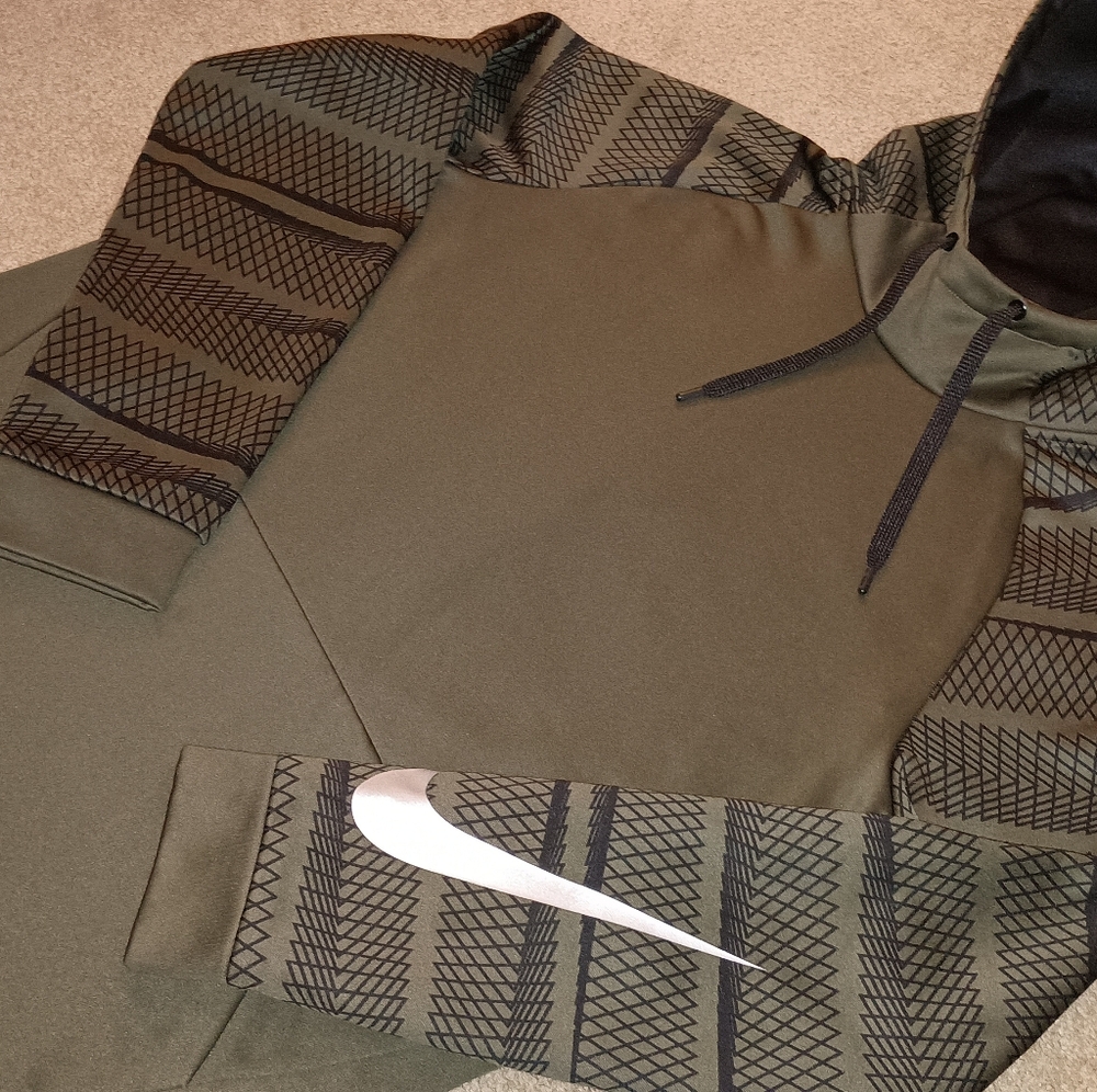 Nike Dri-Fit Hoodie Olive Army Green‎ Size Medium